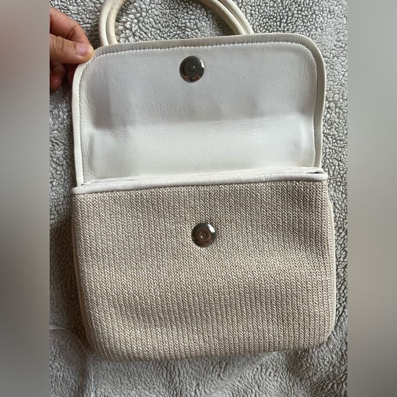 SOLDSOLDSOLDMaryam Nassir Zadeh Lune bag in cream leather and fabric - Picture 13 of 16